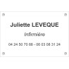 Plaque professionnelle Infirmier(e)