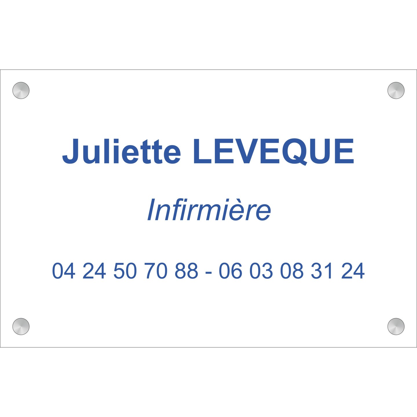 Plaque professionnelle Infirmier(e)