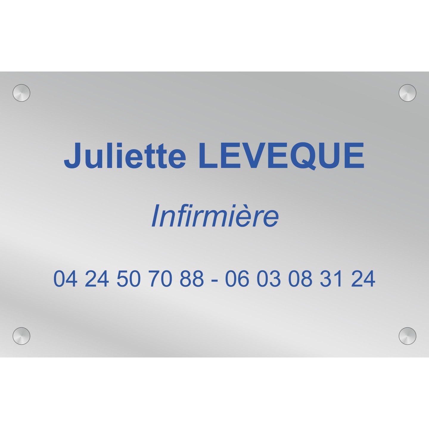 Plaque professionnelle Infirmier(e)