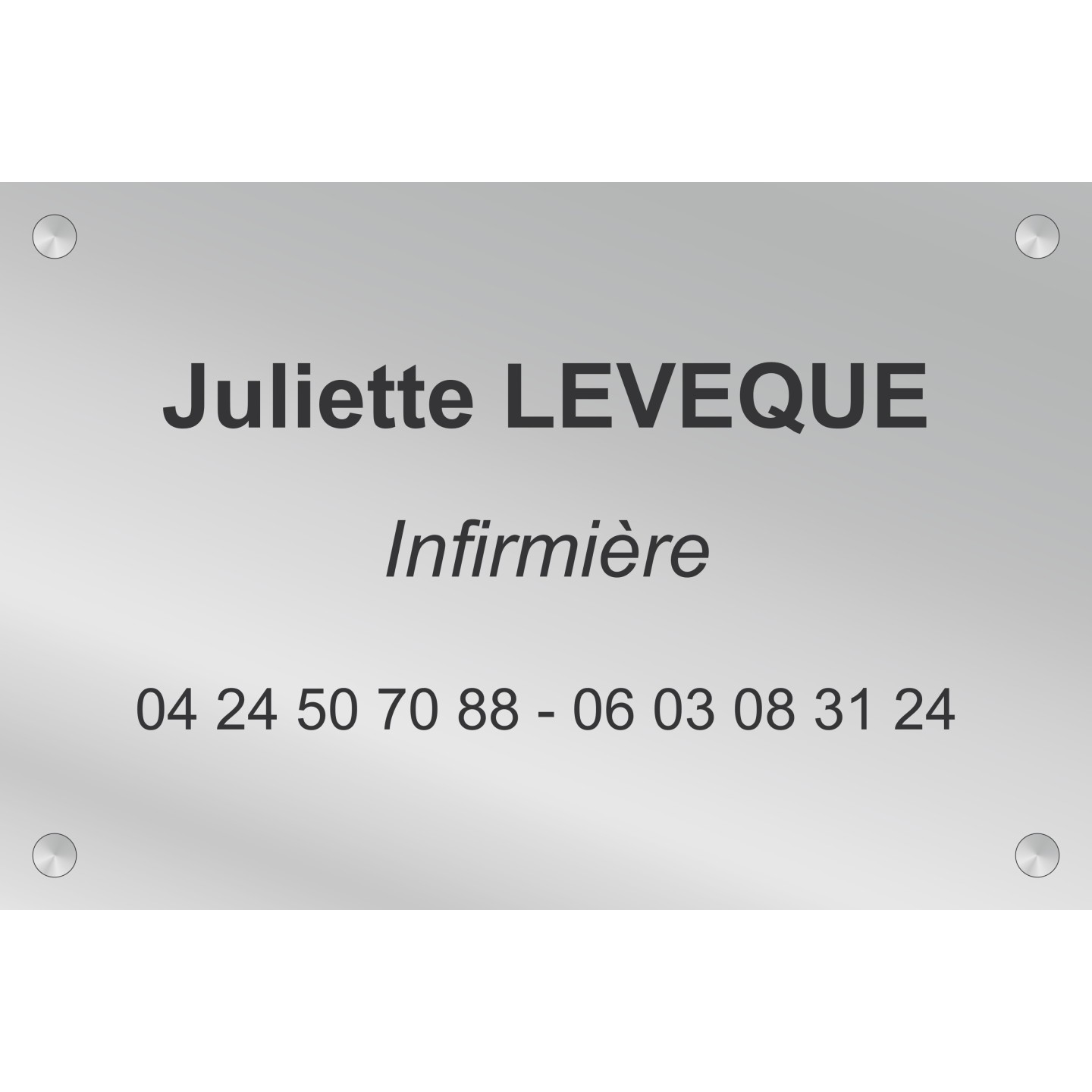 Plaque professionnelle Infirmier(e)