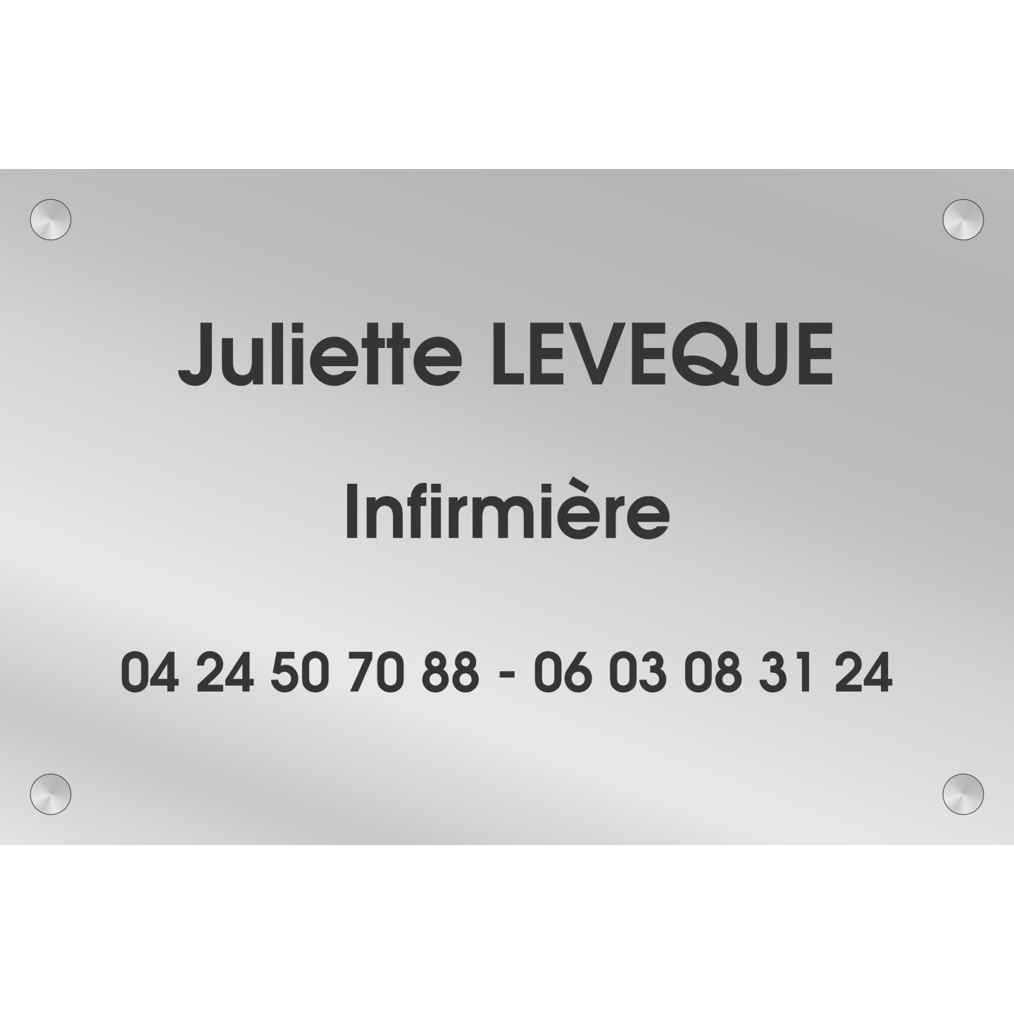 Plaque professionnelle Infirmier(e)