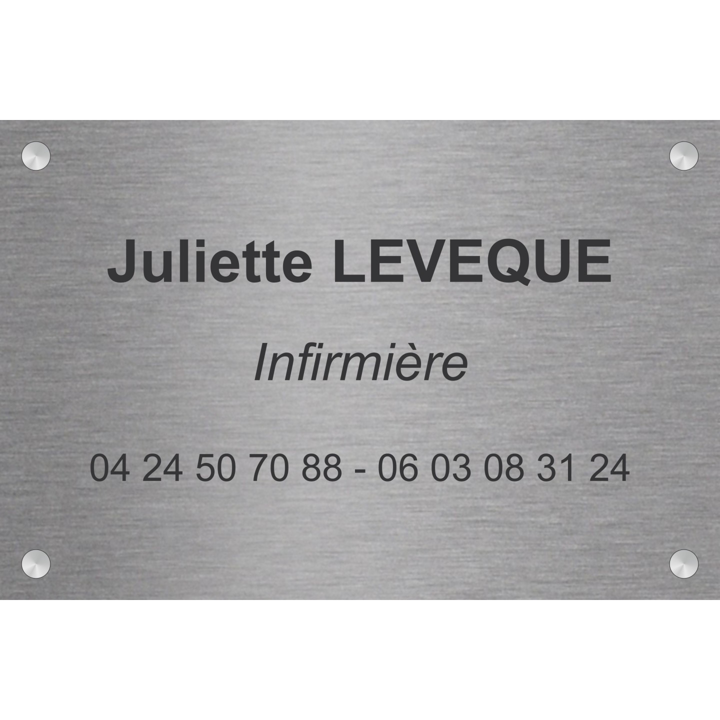 Plaque professionnelle Infirmier(e)