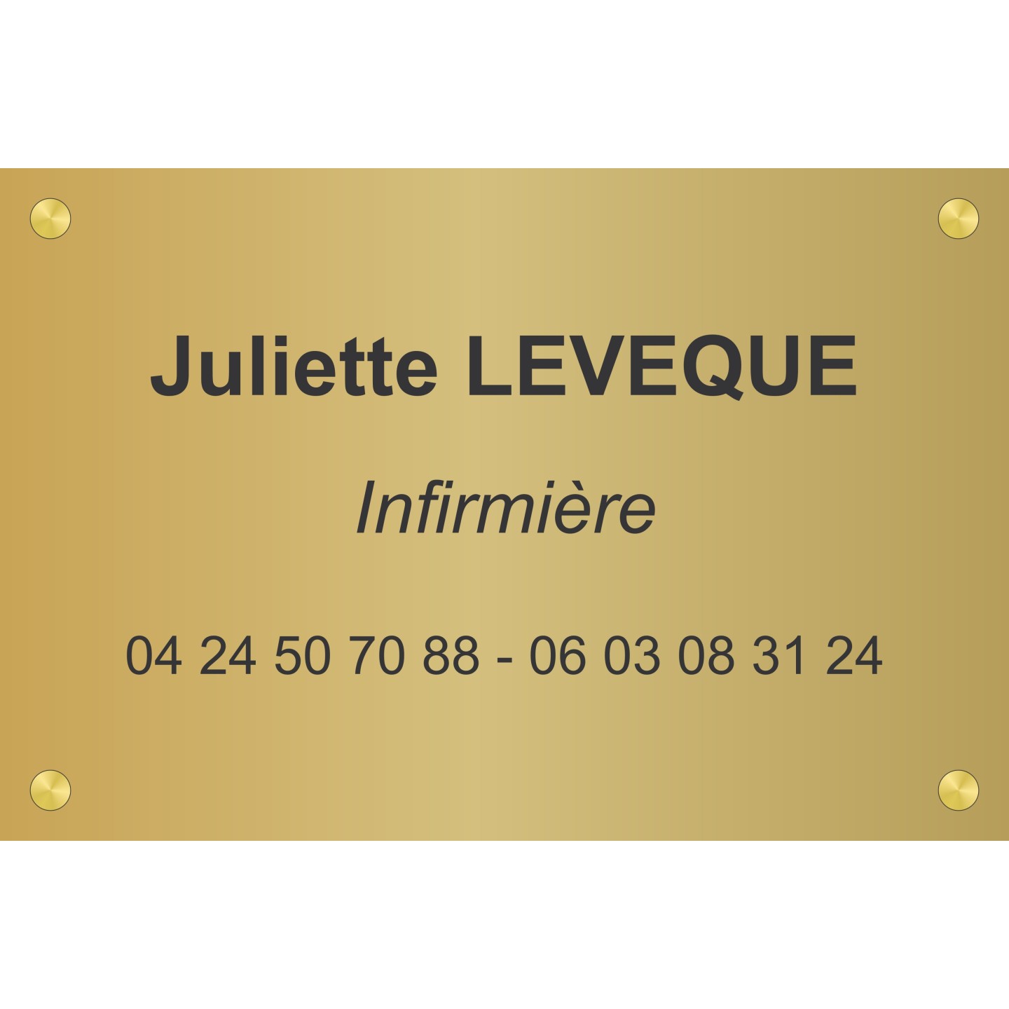 Plaque professionnelle Infirmier(e)