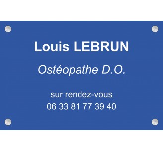 Plaque professionnelle Ostéopathe