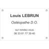 Plaque professionnelle Ostéopathe