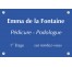 Plaque professionnelle Pédicure