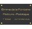 Plaque professionnelle Pédicure