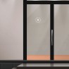 Sticker pour vitrine en couronne de noël avec sapin