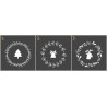 Sticker pour vitrine en couronne de noël avec sapin