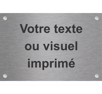 PLAQUE RUE PERSONNALISABLE en ALU 20X30cm Photo/Logo.. 