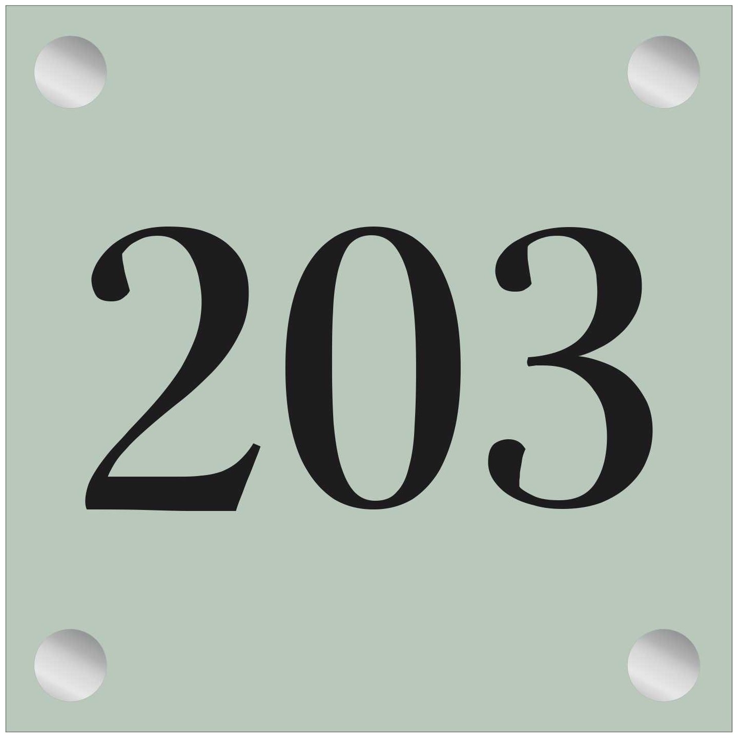 Plaque de porte avec chiffre à personnaliser, en plexiglass