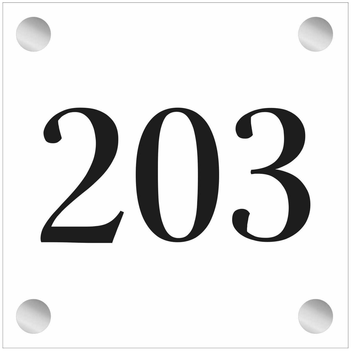 Plaque de porte avec chiffre à personnaliser, en plexiglass