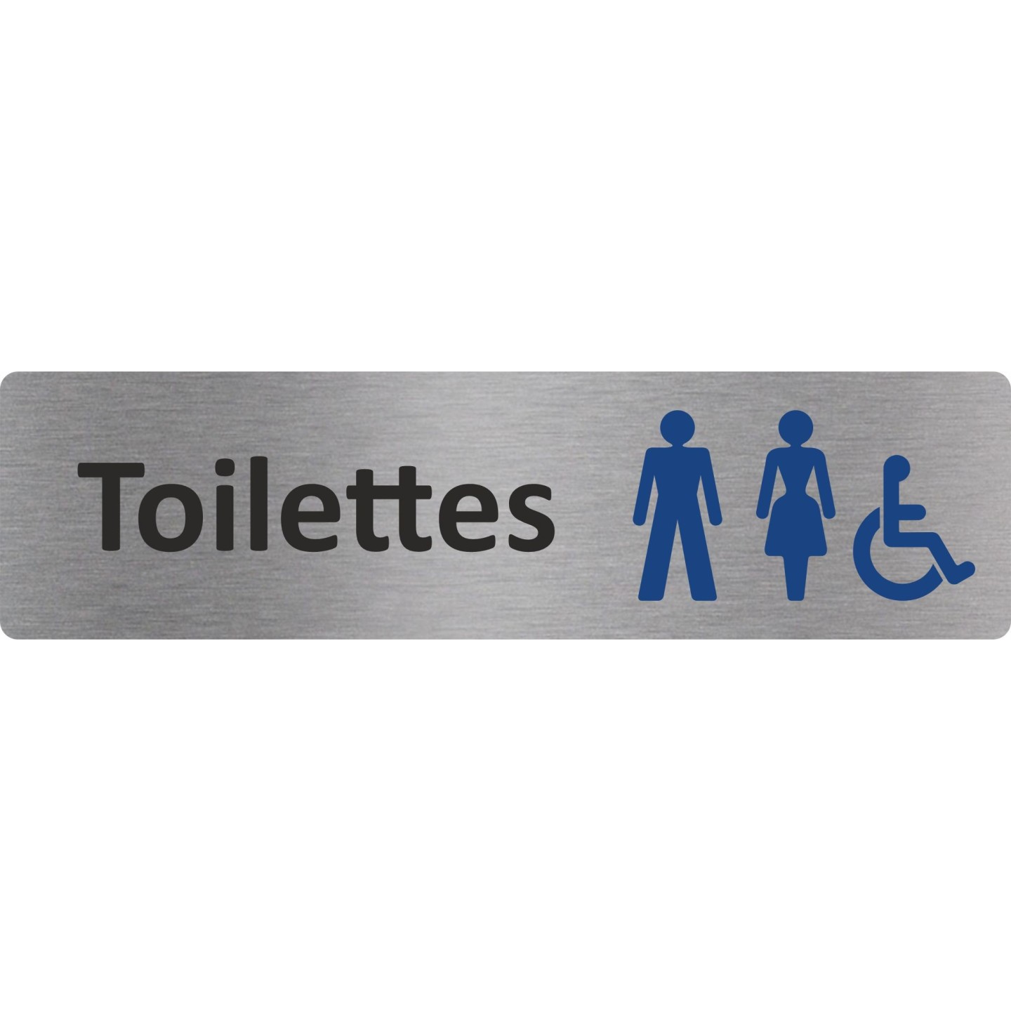 Plaque de porte standard en plexi "Toilettes mixtes handicapés"