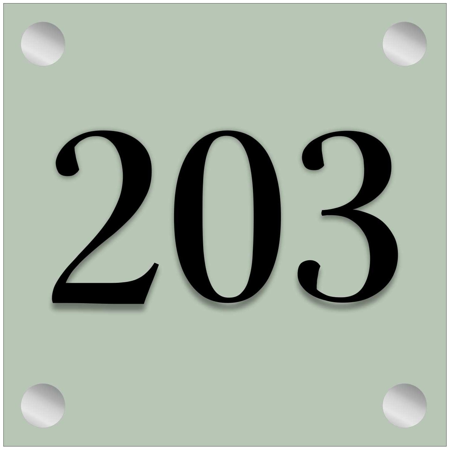 Plaque de porte avec chiffre à personnaliser, en plexiglass avec relief