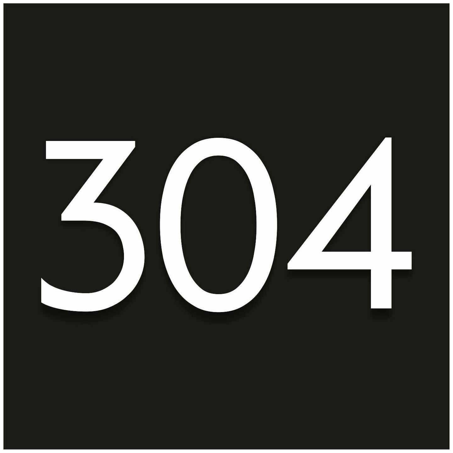 Plaque de porte avec chiffre à personnaliser, en plexiglass avec relief