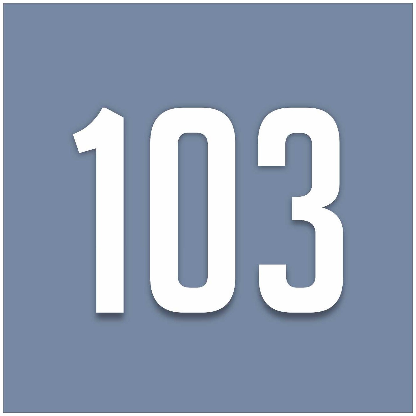 Plaque de porte avec chiffre à personnaliser, en plexiglass avec relief
