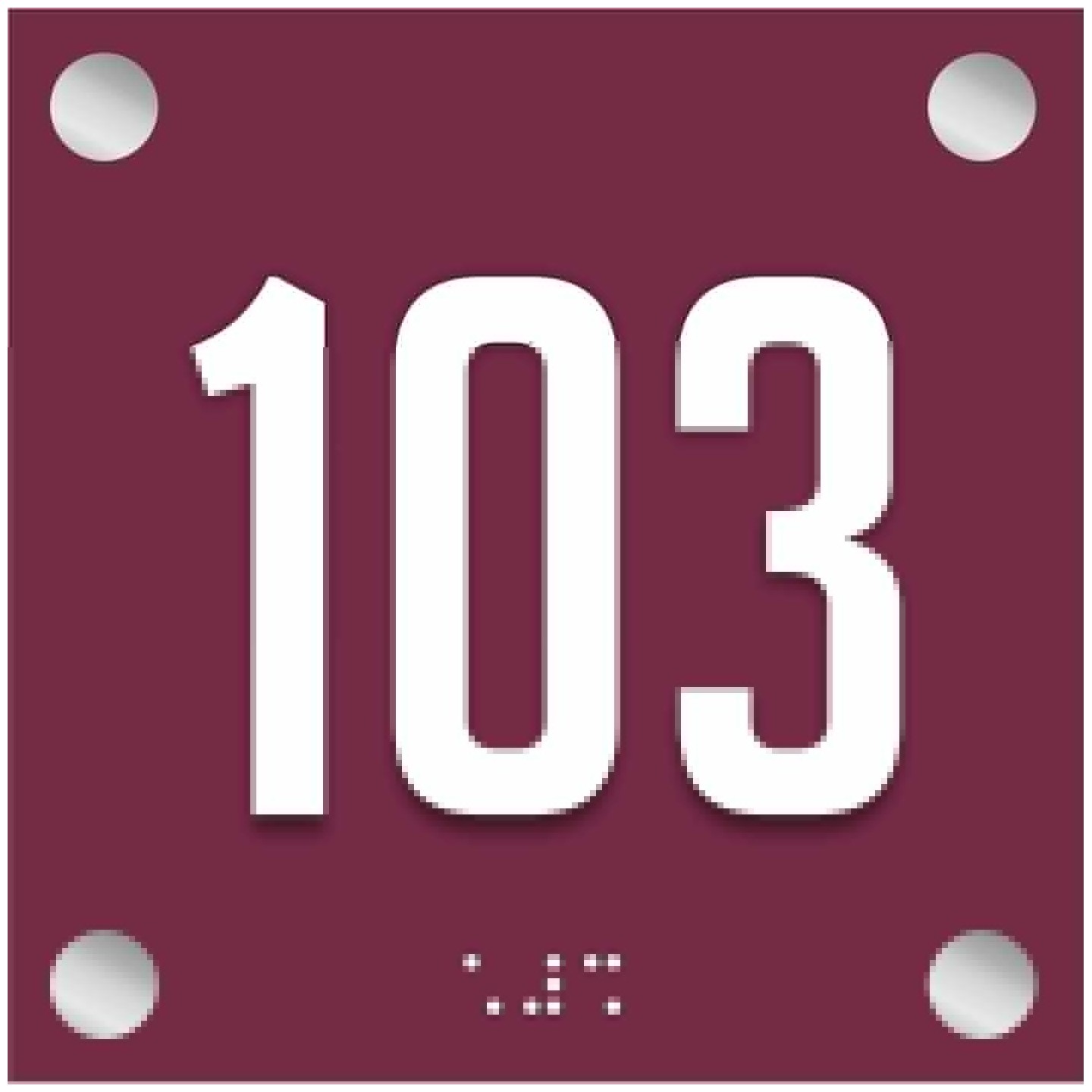 Plaque de porte avec chiffre à personnaliser, en plexiglass avec relief