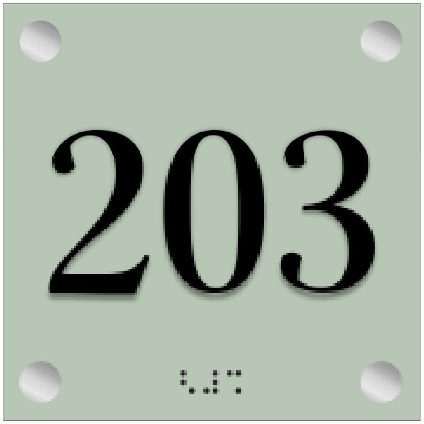 Plaque de porte avec chiffre à personnaliser, en plexiglass avec relief