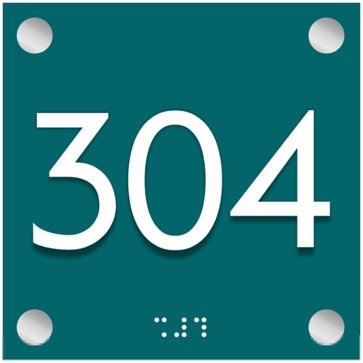 Plaque de porte avec chiffre à personnaliser, en plexiglass avec relief