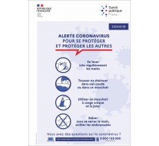 COVID-19 - Affiche obligatoire - Gestes barrières