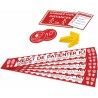 Kit COVID-19 avec bandes au sol, flèches, et autocollants de préventions
