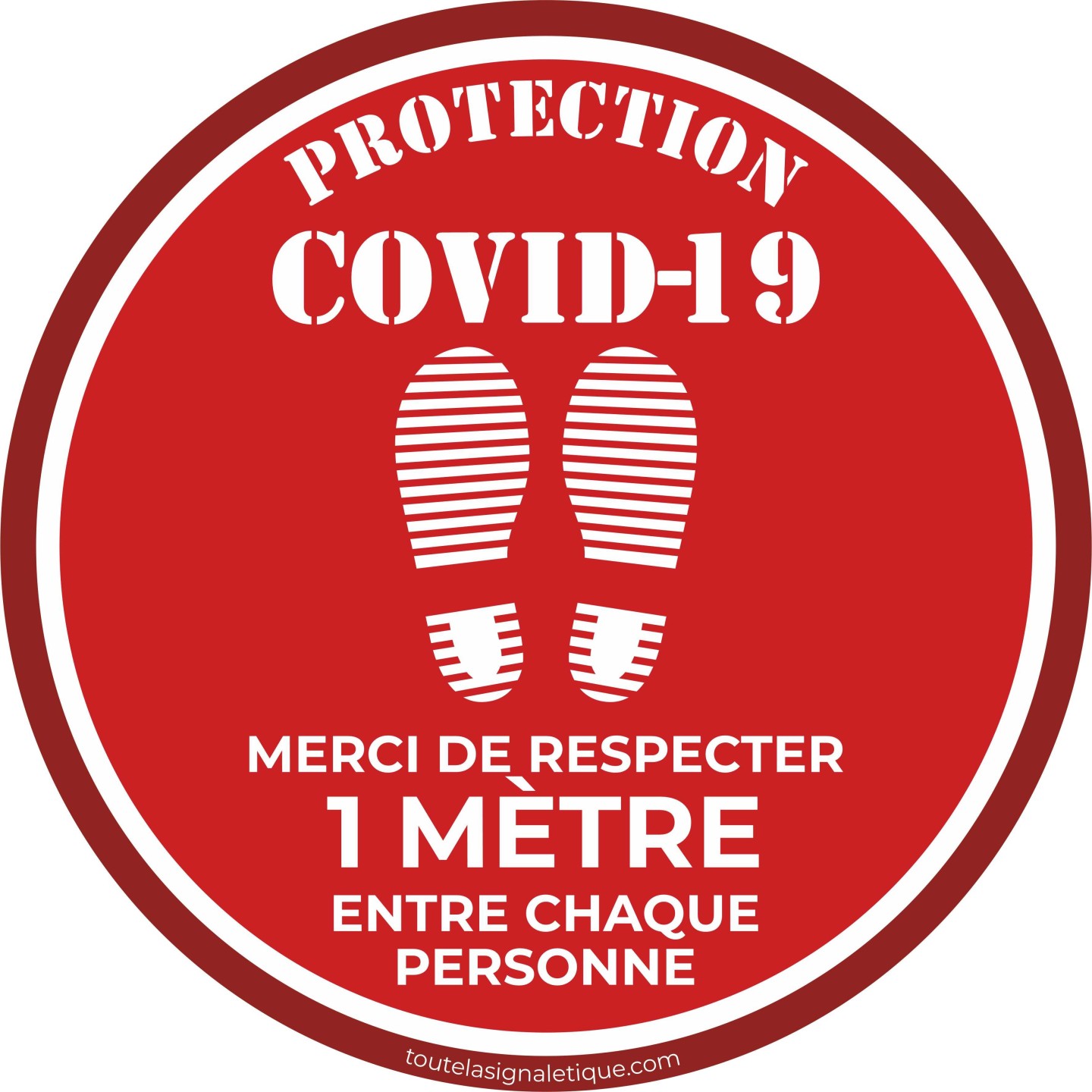Kit COVID-19 avec bandes au sol, flèches, et autocollants de préventions