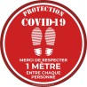 Kit COVID-19 avec bandes au sol, flèches, et autocollants de préventions