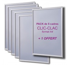 Cadres clic clac A4 - PACK 5+1 OFFERT