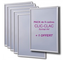 Cadres clic clac A4 - PACK 5 + 1 OFFERT