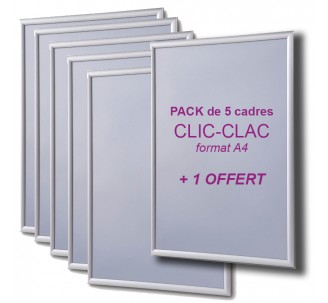 Cadres clic clac A4 - PACK 5 + 1 OFFERT