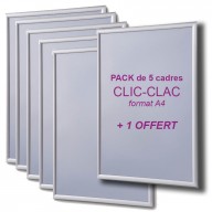 Cadres clic clac A4 - PACK 5 + 1 OFFERT