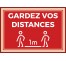 Panneau ou Autocollant " Gardez vos distances " - Covid-19