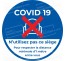 Autocollant covid-19 - Siège interdit