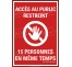 Panneau PVC ou sticker Coronavirus - 3 personnes maxi