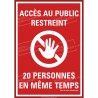 Panneau PVC ou sticker Coronavirus  -  3 personnes maxi