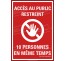 Panneau PVC ou sticker Coronavirus - 3 personnes maxi