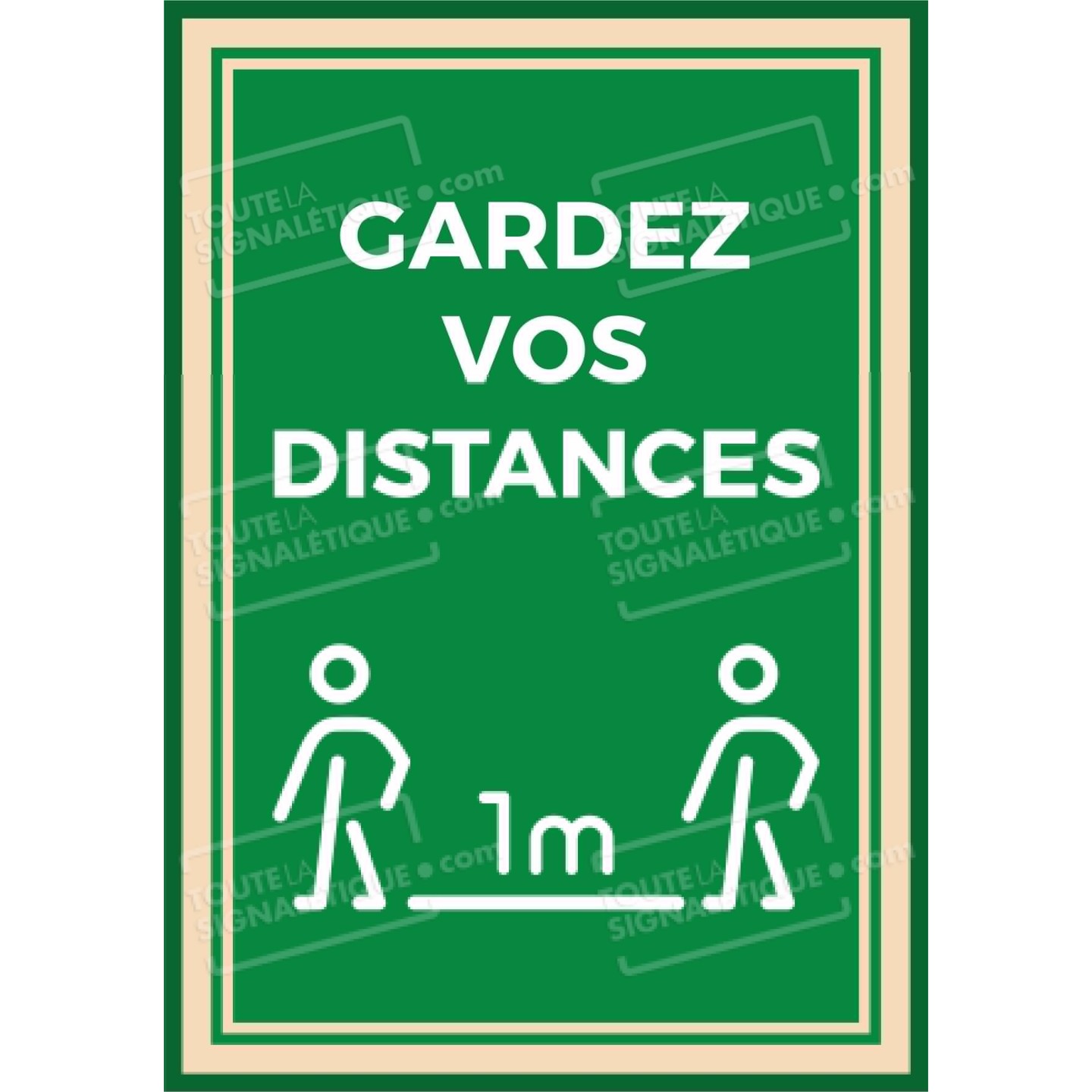 Panneau ou Autocollant " Gardez vos distances " - Covid-19