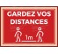 Panneau ou Autocollant " Gardez vos distances " - Covid-19