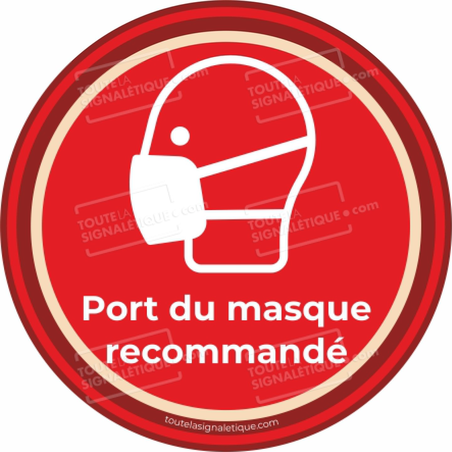Sticker Port du masque recommandé - Covid-19