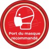 Sticker Port du masque recommandé - Covid-19