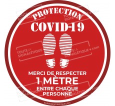 Rond au sol PROTECTION COVID-19