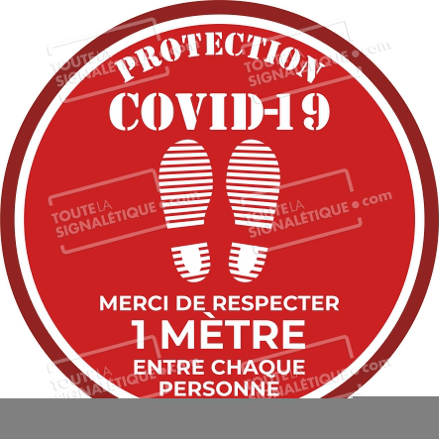 Rond au sol PROTECTION COVID-19