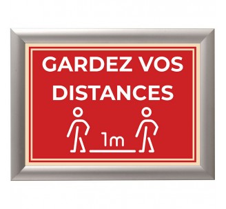 Panneau ou Autocollant " Gardez vos distances " - Covid-19