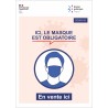 Panneau PVC ou sticker - Port du masque obligatoire - Officielle