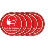 Lot de 5 ou 10 autocollants PORT DU MASQUE OBLIGATOIRE