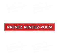 Adhésif "Prenez rendez-vous!" à coller sur votre vitrine