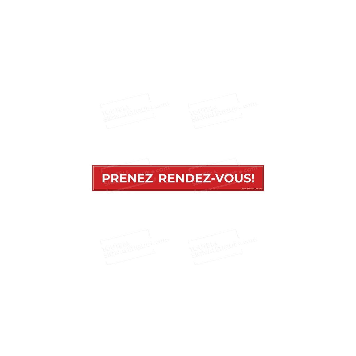 Adhésif "Prenez rendez-vous!" à coller sur votre vitrine