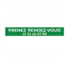 Adhésif "Prenez rendez-vous!" à coller sur votre vitrine