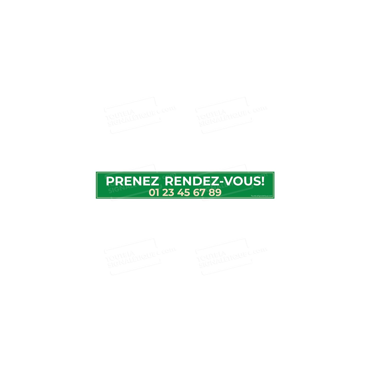 Adhésif "Prenez rendez-vous!" à coller sur votre vitrine