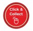 Autocollant "CLICK AND COLLECT" à coller sur votre vitrine - COVID 19